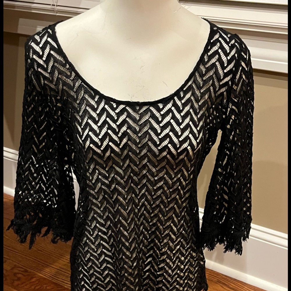 Mud Pie Swimsuit Black Cover Up